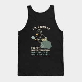 Mens Funny Pickleball Dinker Thinker Tank Top